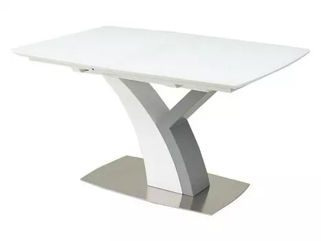 Стол CAMELOT 140 WHITE MATT GLASS матовый белый