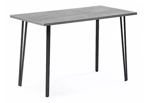Стол Денвер Лофт 120 25 мм бетон/черный матовый