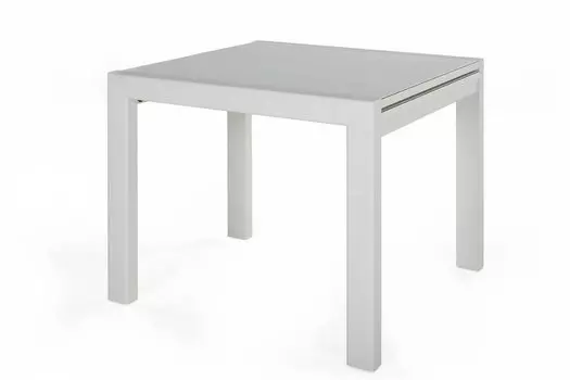 Стол Джокер-Лайт Квадратный Белый/стекло белое