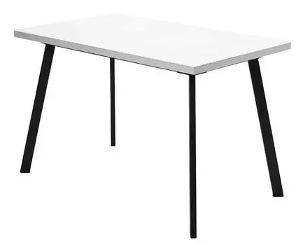 Стол ФИН 140 Белый, стекло/ Черный каркас М-City