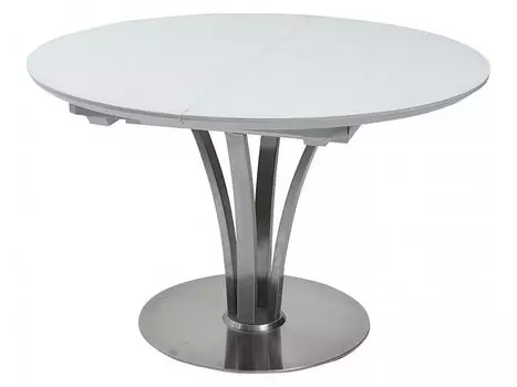 Стол KANSAS D120 WHITE MATT GLASS белый матовый