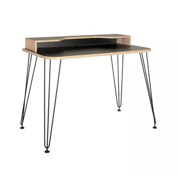 Стол компьютерный 12.66 Базис 3 Черный,Дуб сонома