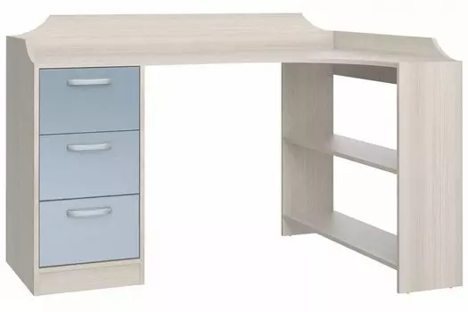 Стол компьютерный левый Флауэ СТЛ.093.23 Бирюза/Сосна Авола