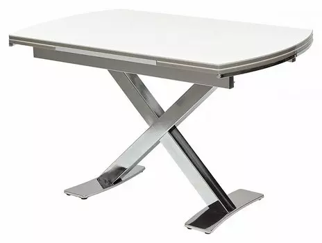Стол KRIS NKL 120 см Белый / Никель