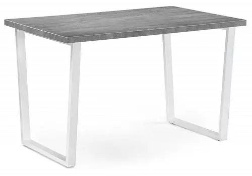 Стол Лота Лофт 120х74х75 бетон/белый матовый