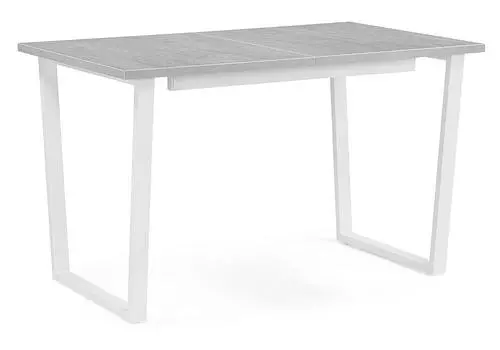 Стол Лота Лофт 120(160)х75х75 бетон/белый матовый