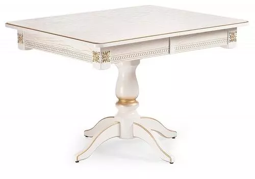 Стол Матис молочный / золото