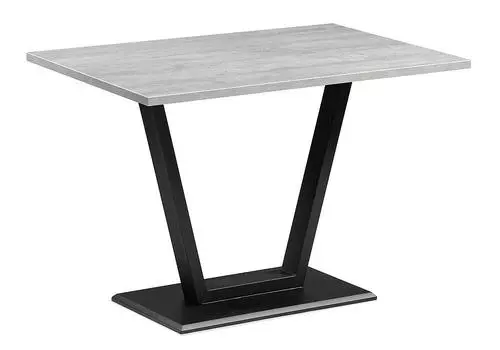 Стол Мичиган Лофт 110х70 25 мм бетон/черный матовый