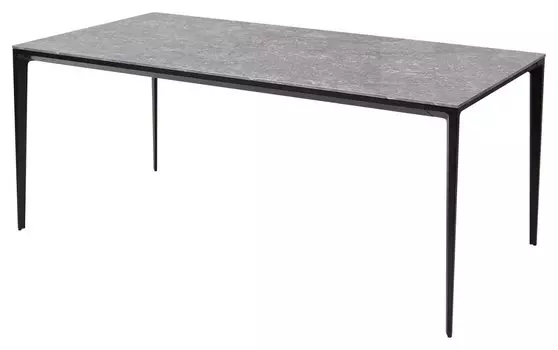 Стол NOTO 180 SINTERED STONE GLOSS STARLIGHT BLACK / BLACK