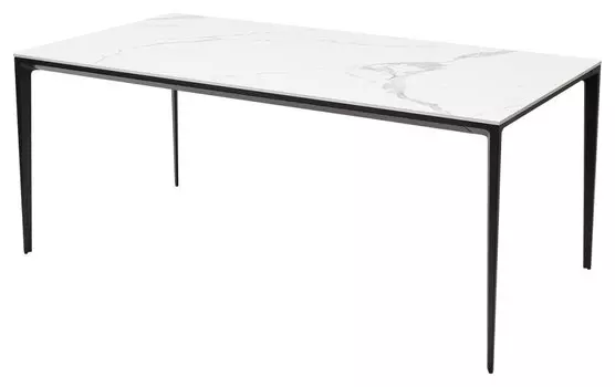 Стол NOTO 180 SINTERED STONE GLOSS STATUARIO WHITE/BLACK