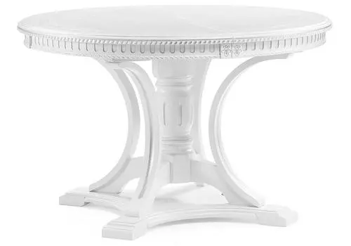 Стол Нозеан белый / серебро