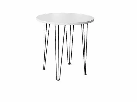 Стол обеденный круглый TLC-1.2 White In 2S/B Черный 732*750*750