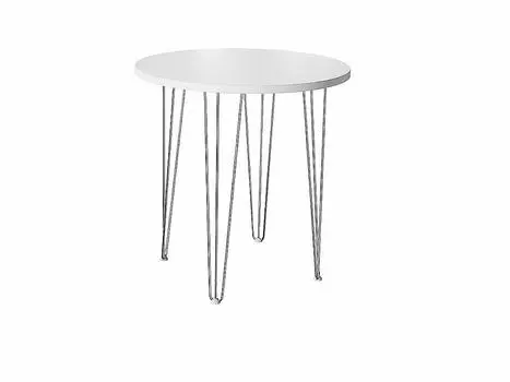 Стол обеденный круглый TLC-1.2 White In 2S/C Хром 732*750*750