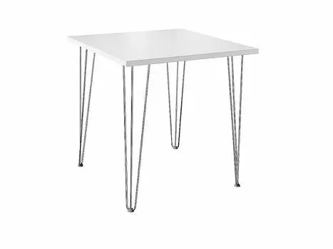 Стол обеденный квадратный TLC-1.2 White In 2S/C Хром 732*750*750