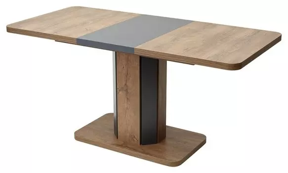 Стол обеденный раздвижной STORK Дуб Канзас/ Графит 120/160