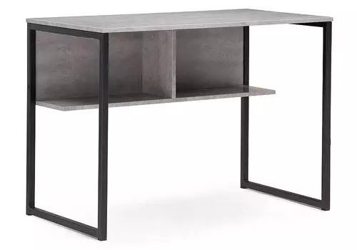 Стол письменный Клер Лофт матовый черный / бетон