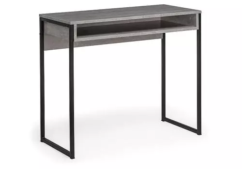 Стол письменный Лео Лофт бетон / матовый черный