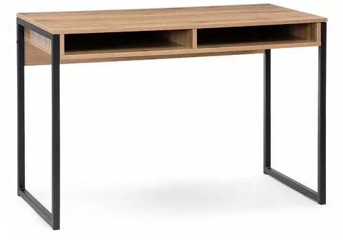 Стол письменный Леон Лофт черный матовый / дуб вотан