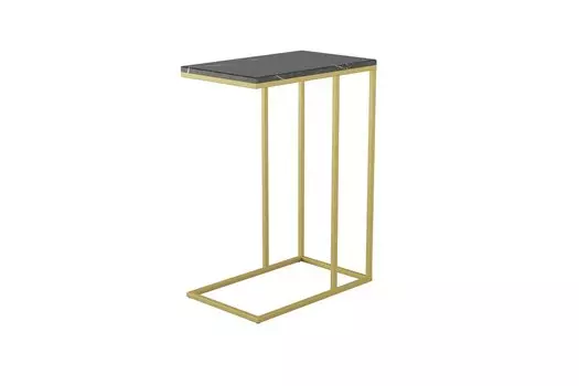 Стол придиванный Агами Голд (черный мрамор)