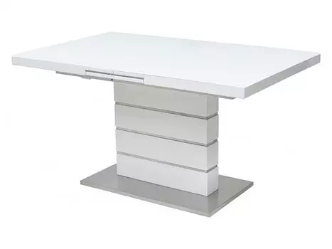 Стол QUADRO 140 WHITE GLASS белый глянец