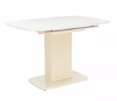 Стол раздвижной Leset Денвер 1Р Капучино лак, стекло Капучино