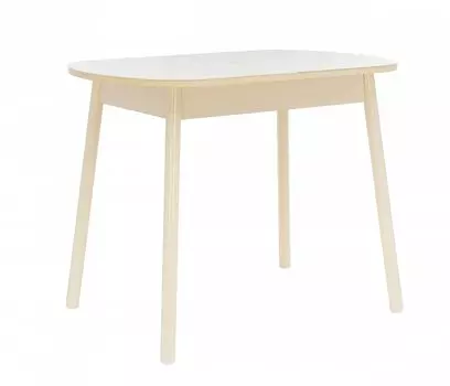 Стол раздвижной Leset Мидел МИНИ металл Кремовый, стекло Кремовое