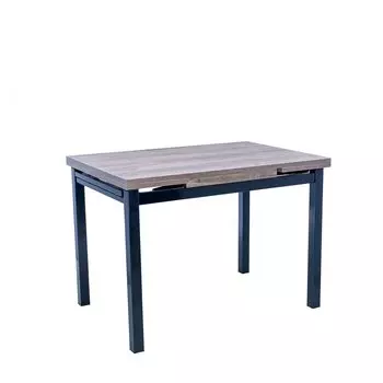 Стол раздвижной Leset Париж 2Р металл Черный, Дуб лофт