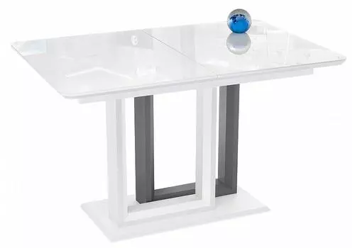 Стол Санса белая шагрень/белый