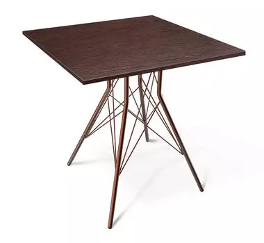 Стол SHT-T2/80/80 ЛДСП медный/венге