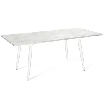 Стол SHT-TU14/140/80 ЛДСП белый муар/хромикс белый