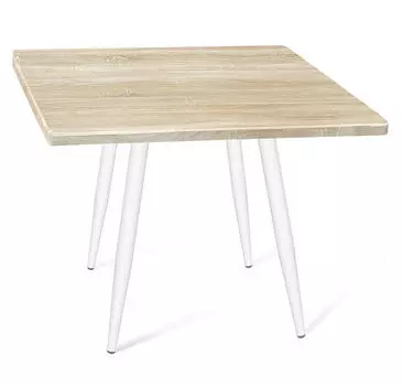 Стол SHT-TU14/80/80 МДФ белый муар/дуб сонома светлый