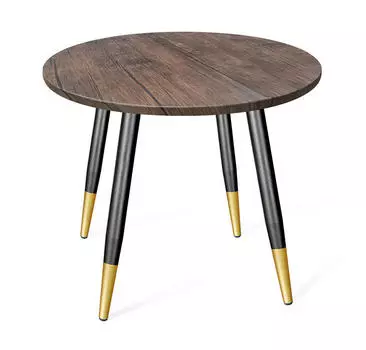 Стол SHT-TU14/МДФ 80 палисандр/чёрный муар/золото