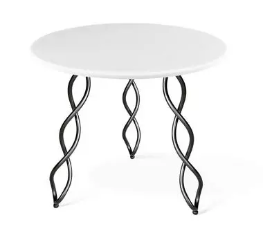 Стол SHT-TU17/80 МДФ чёрный муар/белый