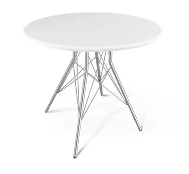 Стол SHT-TU2-1/80 МДФ хром лак/белый