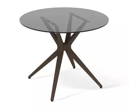 Стол SHT-TU30/TT26 90 СТЕКЛО коричневый/дымчатый