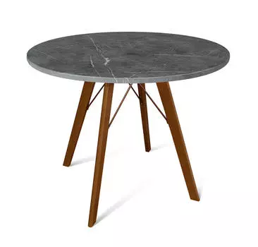 Стол SHT-TU9/90 МДФ тёмный орех/мрамор премиум