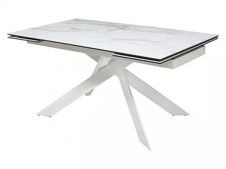 Стол SPYDER 160 Chinese Marble Ceramic+White