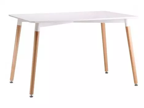 Стол TANSY 140 белый/массив бука
