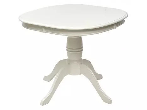 Стол TS LOUVRE (AV) D90, IVORY WHITE (LV-T90EX(AV)) шпон ясеня