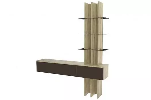 Стол туалетный Ирма СТЛ.143.05М Дуб сонома/Шоколад глянец