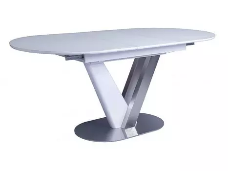 Стол VICTOR 140 WHITE матовое стекло