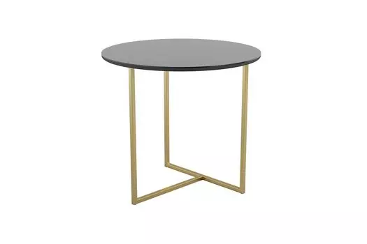 Стол журнальный Альбано Glass черная Lacobel