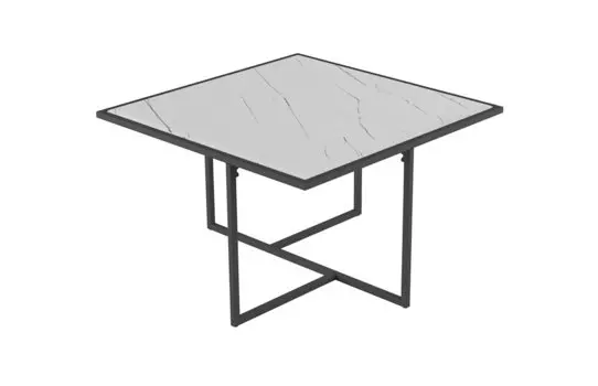Стол журнальный Амадео квадро (белый мрамор)