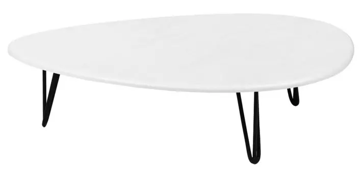 Стол журнальный Дадли (белый бетон)