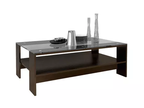 Стол журнальный ЛОФТ 2 со стеклом Венге 75230160
