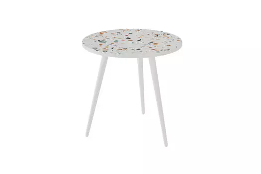 Стол журнальный Палладио терраццо белый