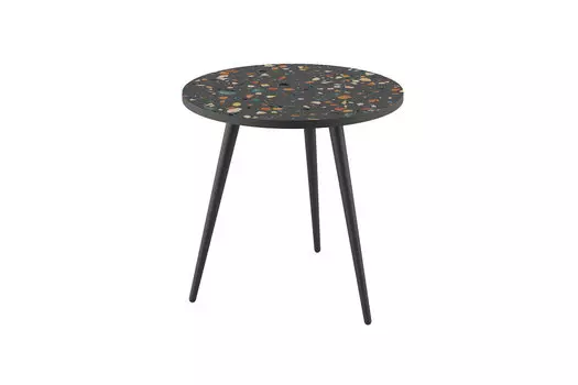 Стол журнальный Палладио терраццо черный