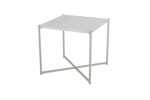 Стол журнальный Стефан (белый мрамор)