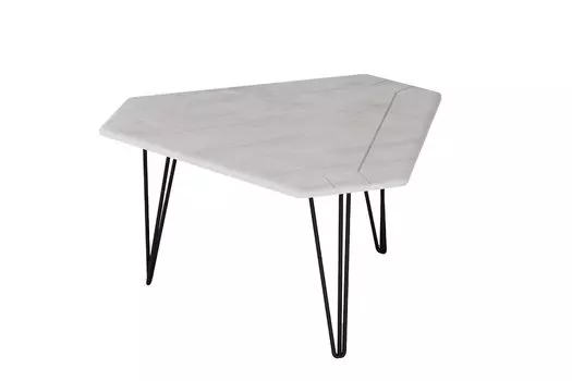 Стол журнальный ТЕТ 450 (белый бетон)