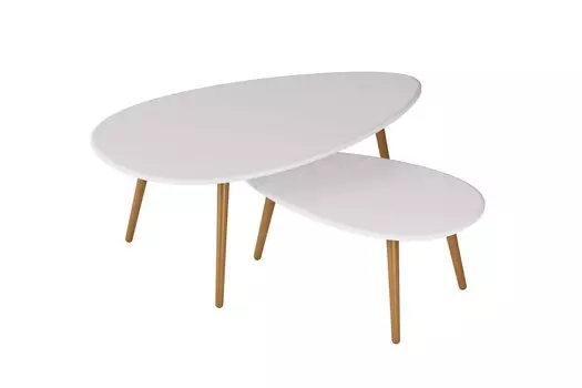 Стол журнальный Твинс (белый)